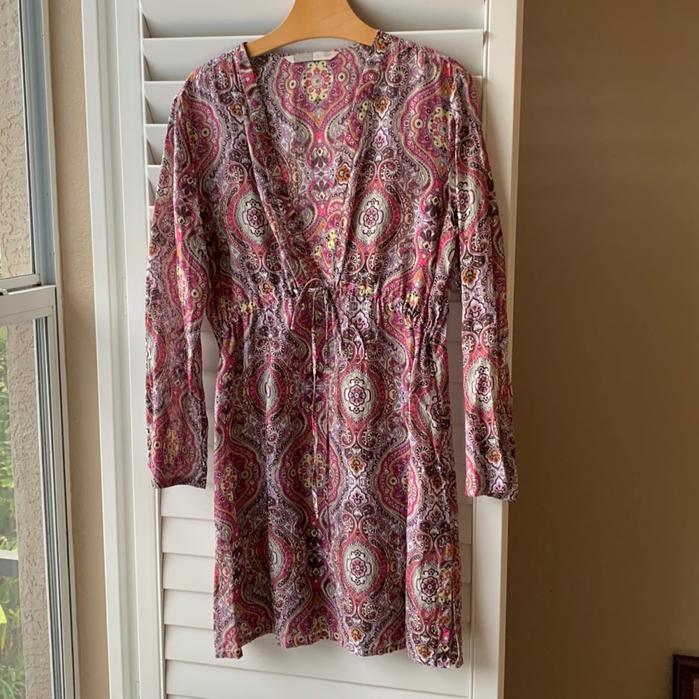 Athleta Pink Paisley Swim Coverup